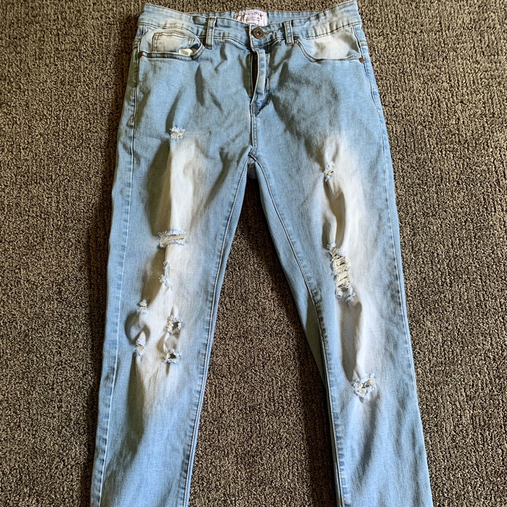 Men Skinny Fit Ripped Jeans Waist 32